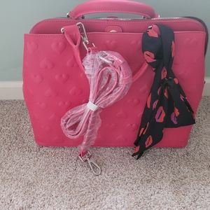 Betsey Johnson DMF ‘Hearts’ Handbag with Shoulder Strap